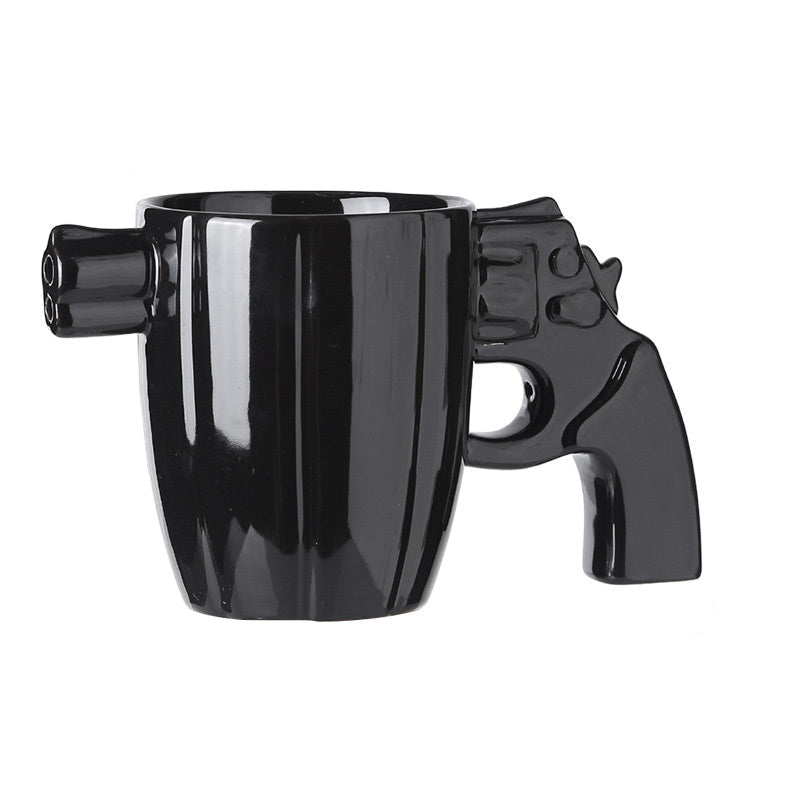 Ultra original design mug with a gun handle
