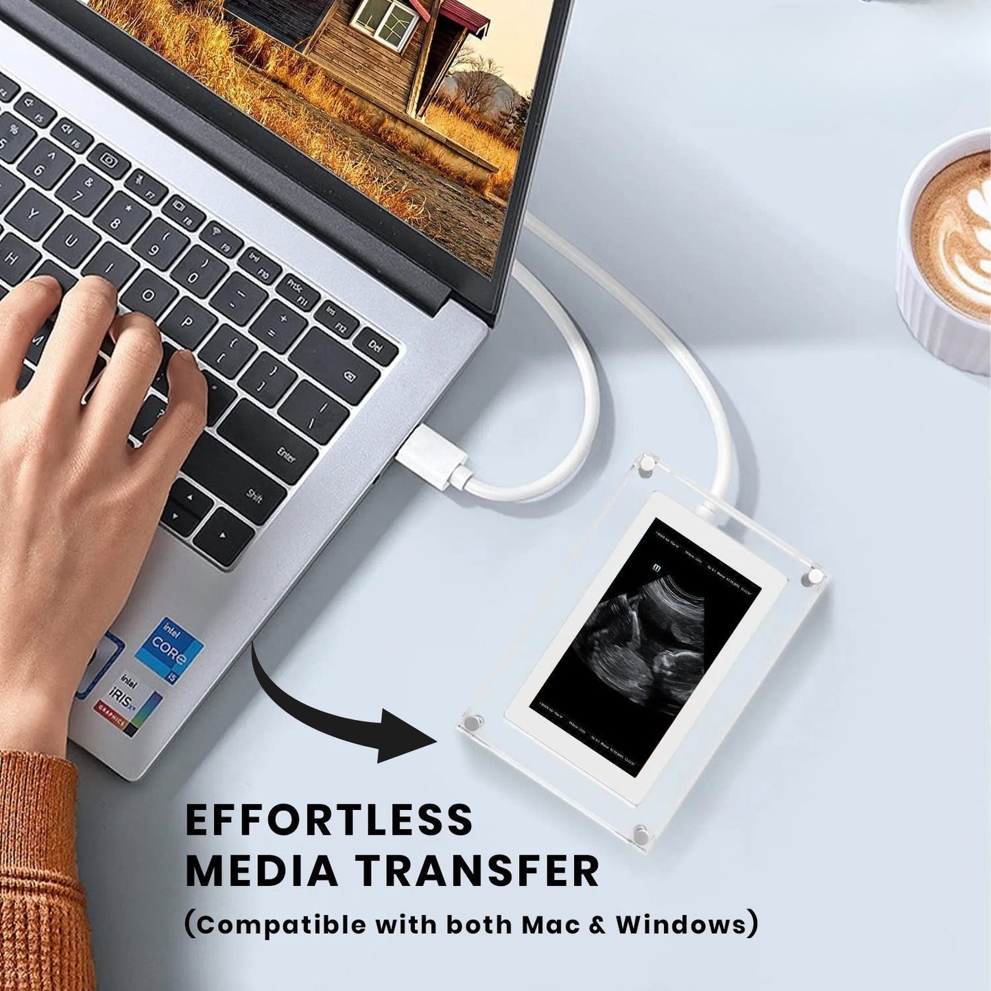 Cadru digital luminos pentru amintiri de neuitat