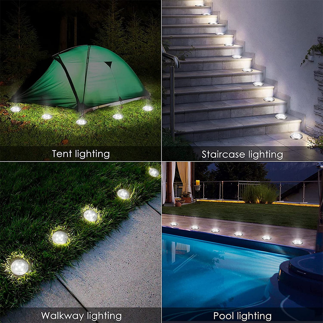 Lampe solaire décorative pour allées extérieures (x4)