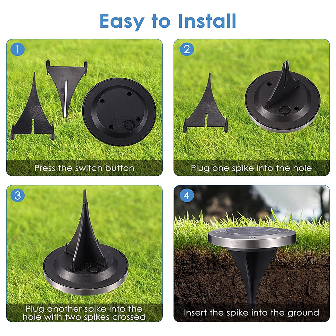 Lampe solaire décorative pour allées extérieures (x4)