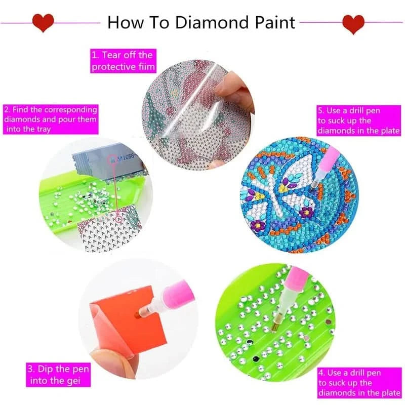 Set de Dessous de Verre DIY à Strass – Kit Créatif Original
