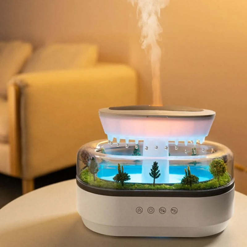 Diffuseur mit Regeneffekt - Klang, Nebel & Ambiente-Beleuchtung 