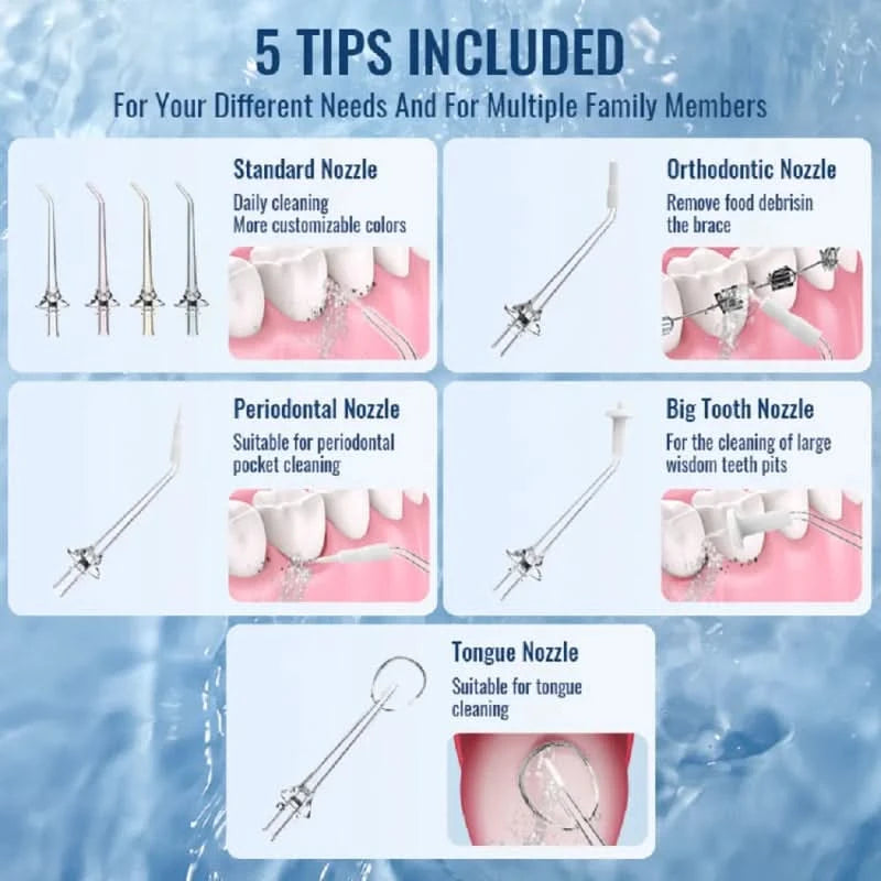 Hydropulse recargable para cuidados dentales 