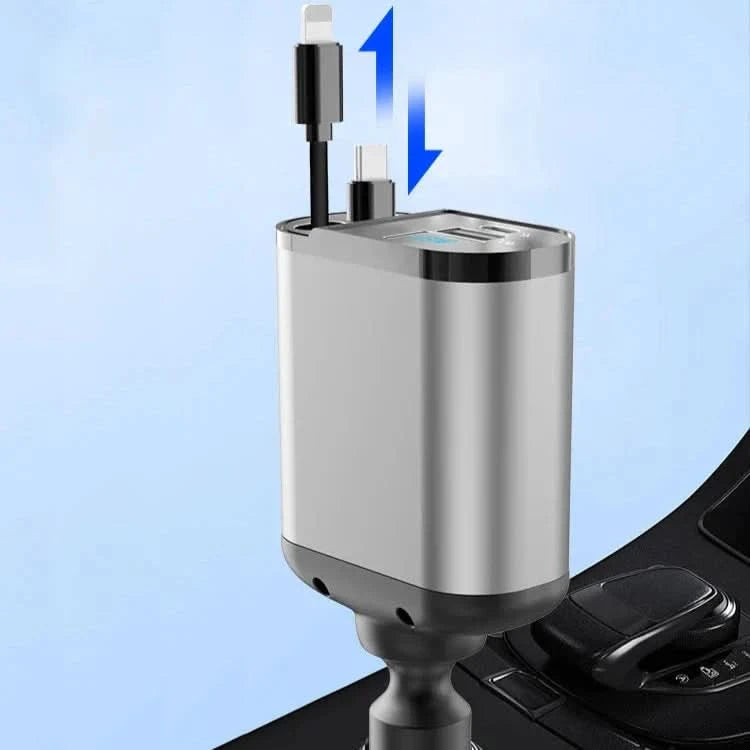 Schnellladegerät für Auto mit intelligentem Doppel-USB-Port 4-in-1 