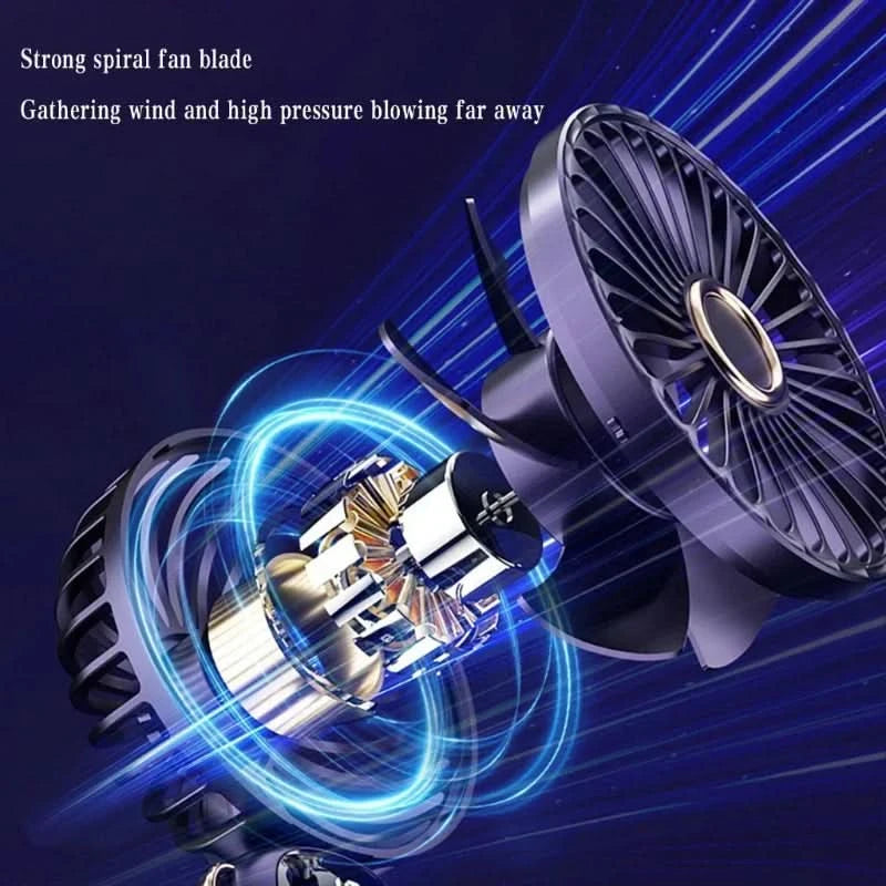 Kraftvoller Mini-Ventilator mit intelligentem LED-Display 