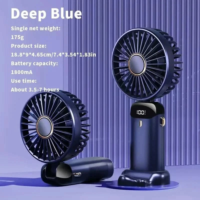 Kraftvoller Mini-Ventilator mit intelligentem LED-Display 