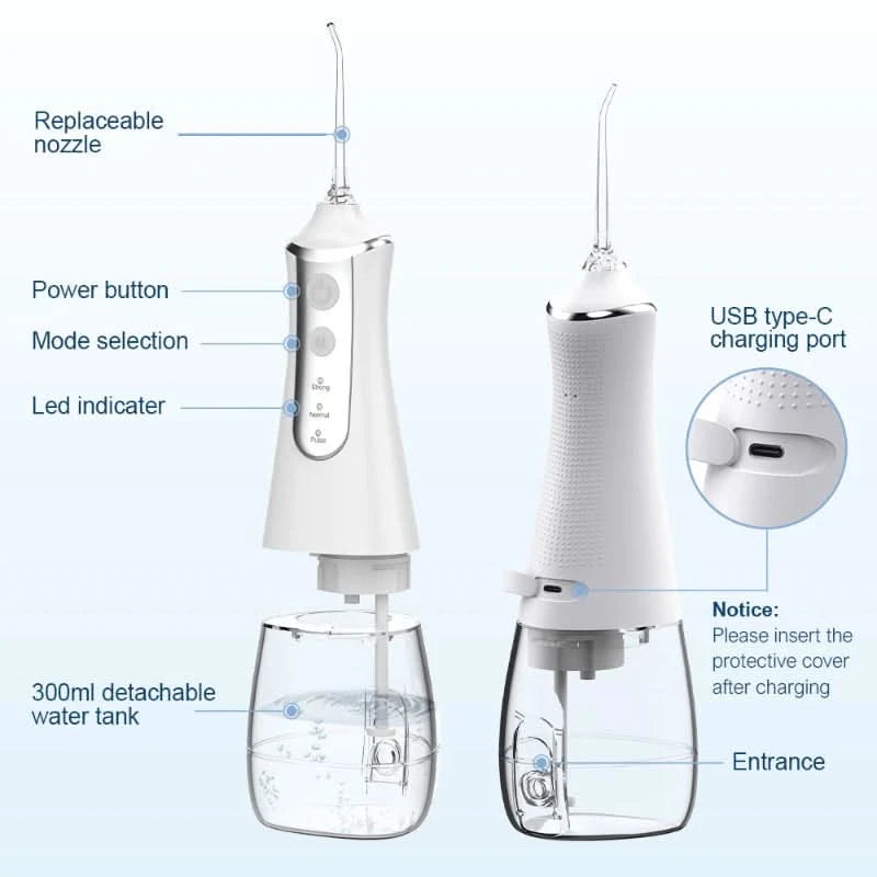 Hydropulse recargable para cuidados dentales 