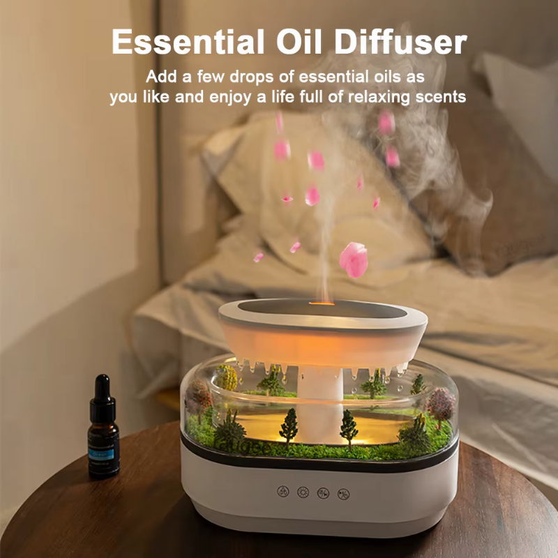 Diffuseur mit Regeneffekt - Klang, Nebel & Ambiente-Beleuchtung 