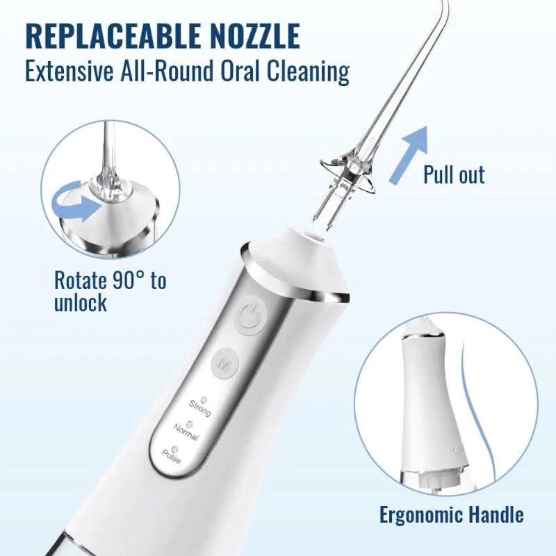 Hydropulse akumulatorowy do pielęgnacji zębów 