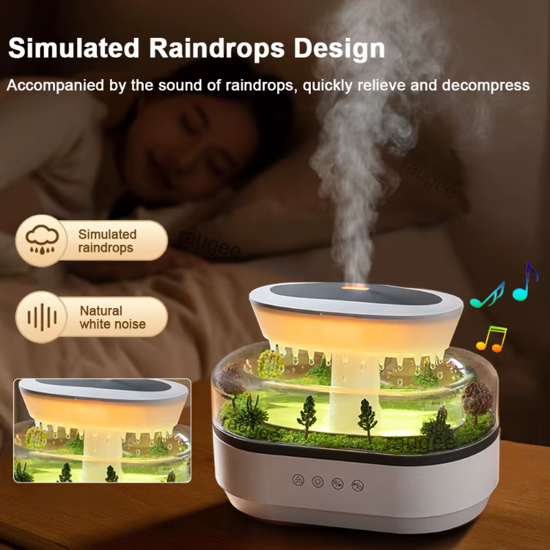Diffuseur mit Regeneffekt - Klang, Nebel & Ambiente-Beleuchtung 