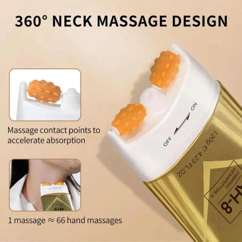 Straffende Creme für den Hals mit integriertem Massager 